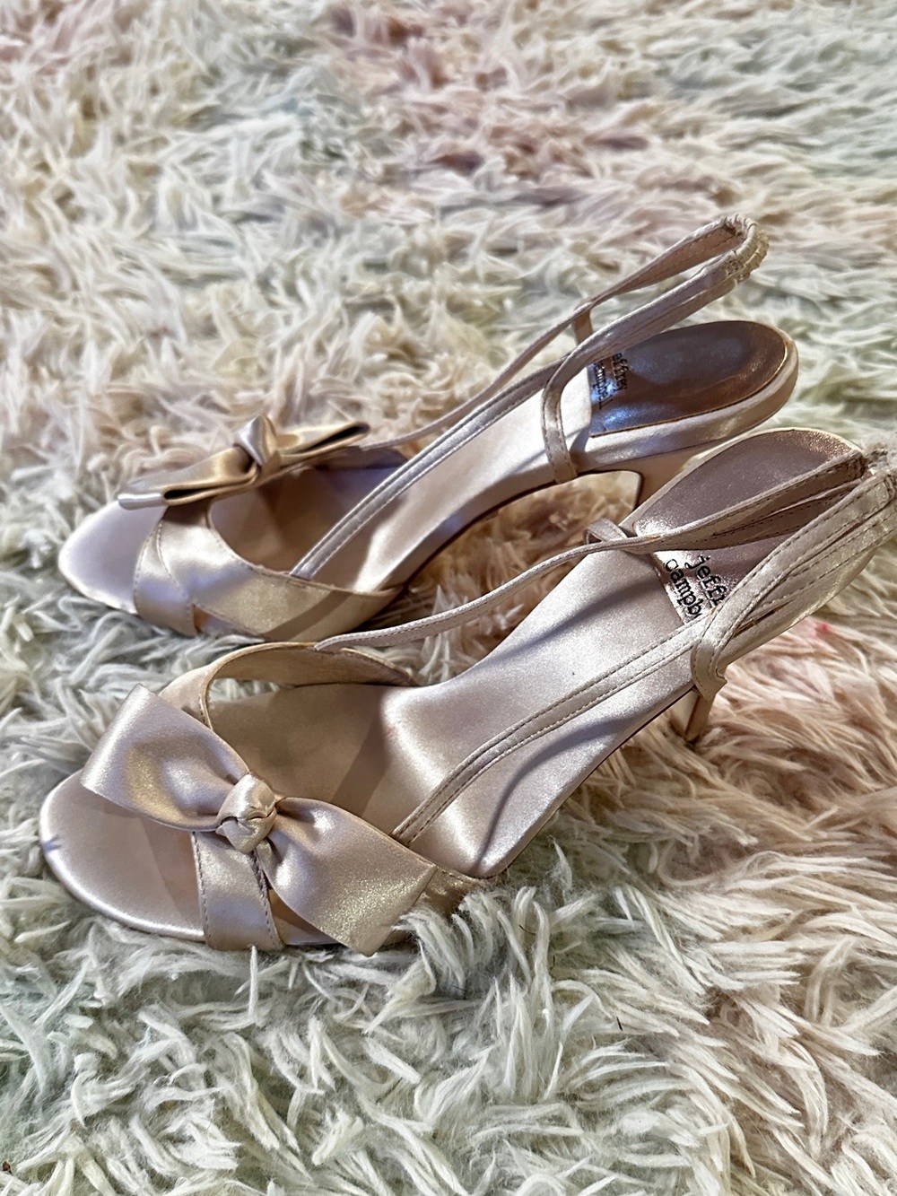 Jeffrey Campbell Satin Bow Heel Sandals Size 8 - Picture 4 of 10